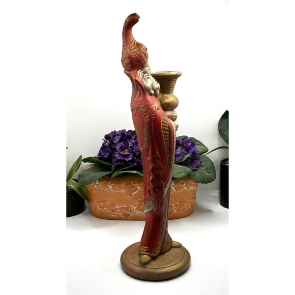 Hand-Painted Wiseman Candle Holder With Gold Accents - Picture 3 of 8